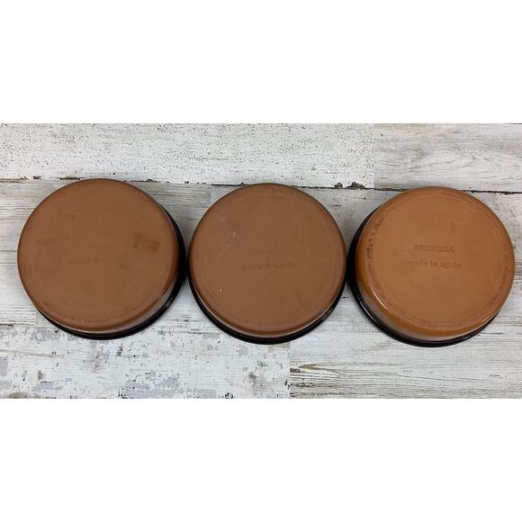 Arbresa Multiuse Clay Dish Set (3), Terra Cotta Spanish Pottery, Stackable - Picture 3 of 7